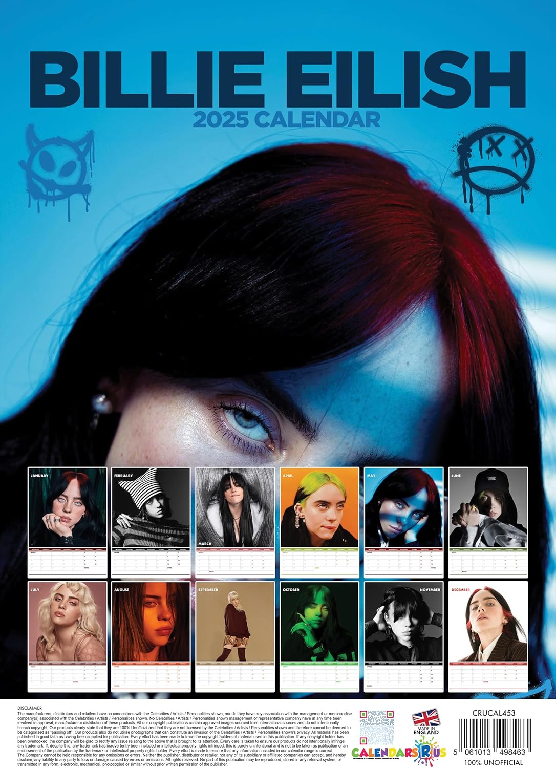 Billie Eilish 2025 Calendar