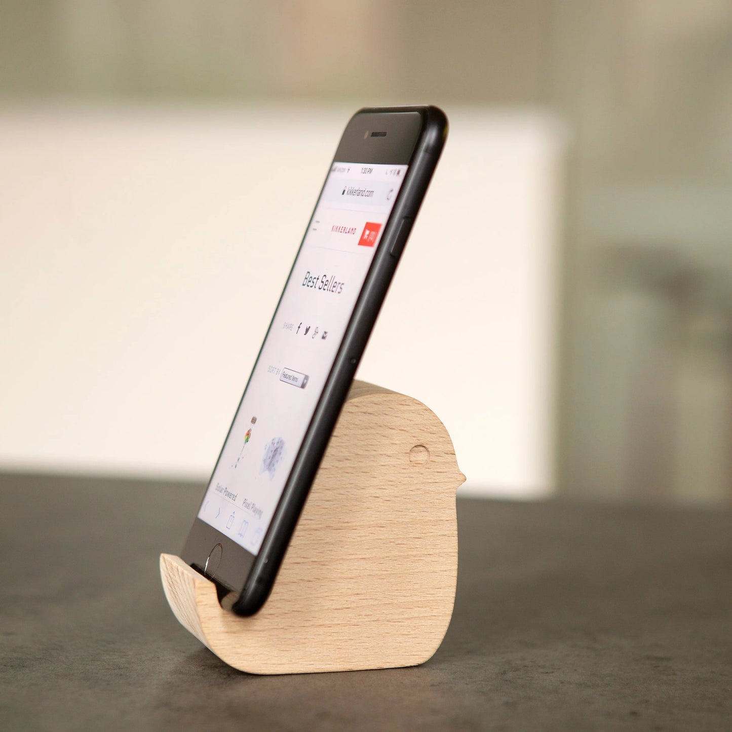 Bird Beechwood Phone Stand