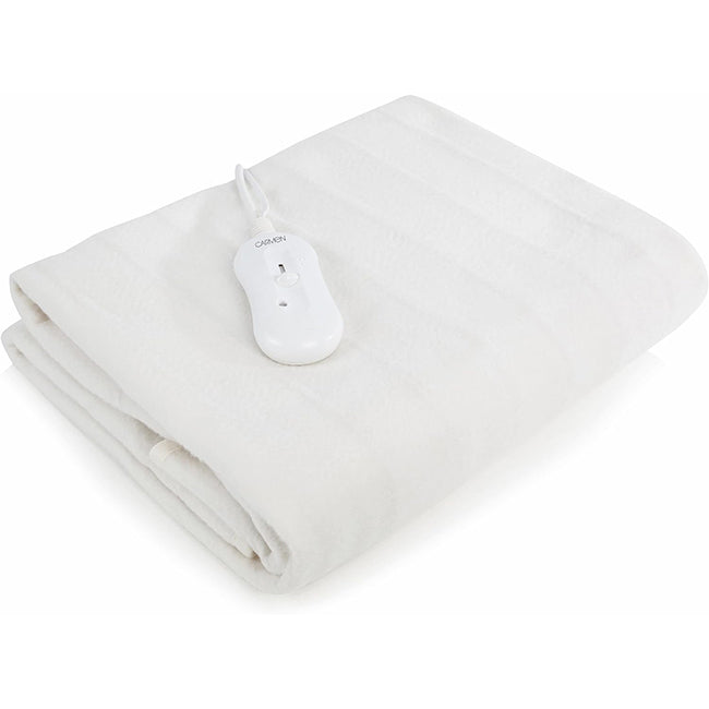 Carmen C81193 Double Heated Under Blanket with Overheat Protection - White - Zhivago Gifts