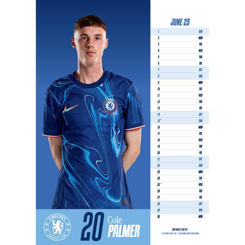 Chelsea Official 2025 A3 Calendar