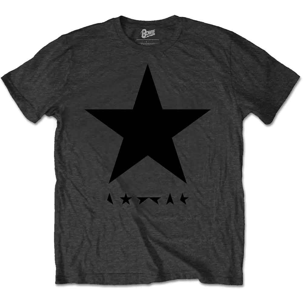 David Bowie T-Shirt Blackstar on Grey