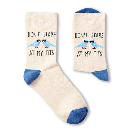 Don't Stare At My Tits Socks