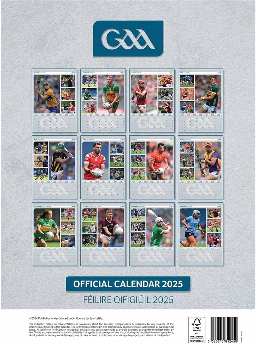 GAA Official 2025 A3 Calendar