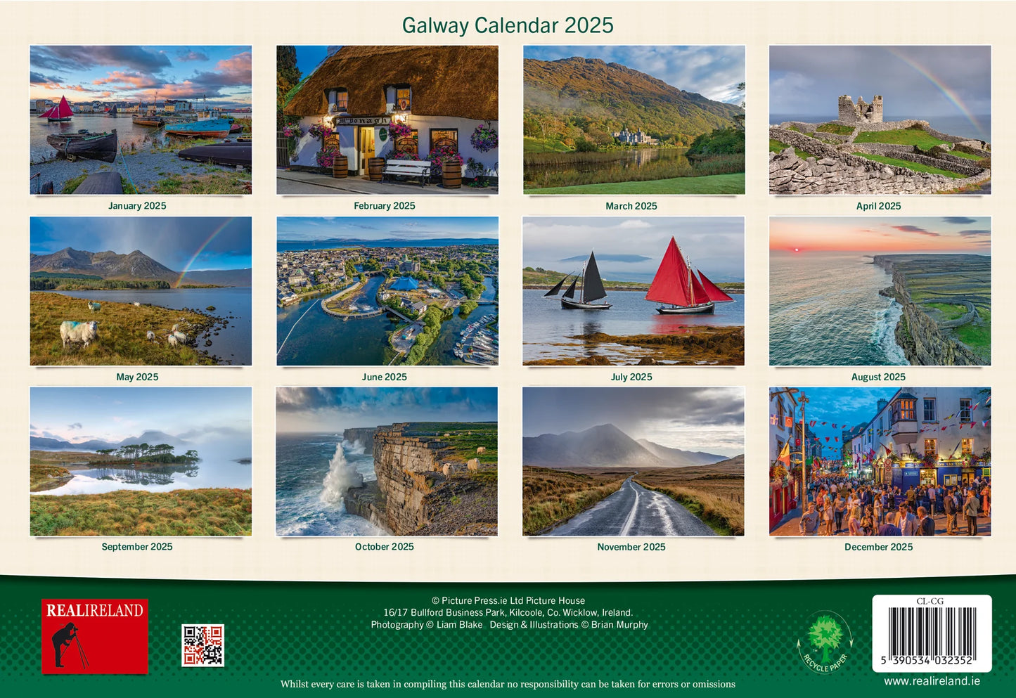 Galway Connemara and the Aran Islands 2025 Calendar