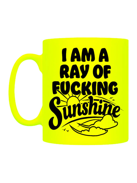 I Am A Ray of Sunshine Yellow Neon Mug