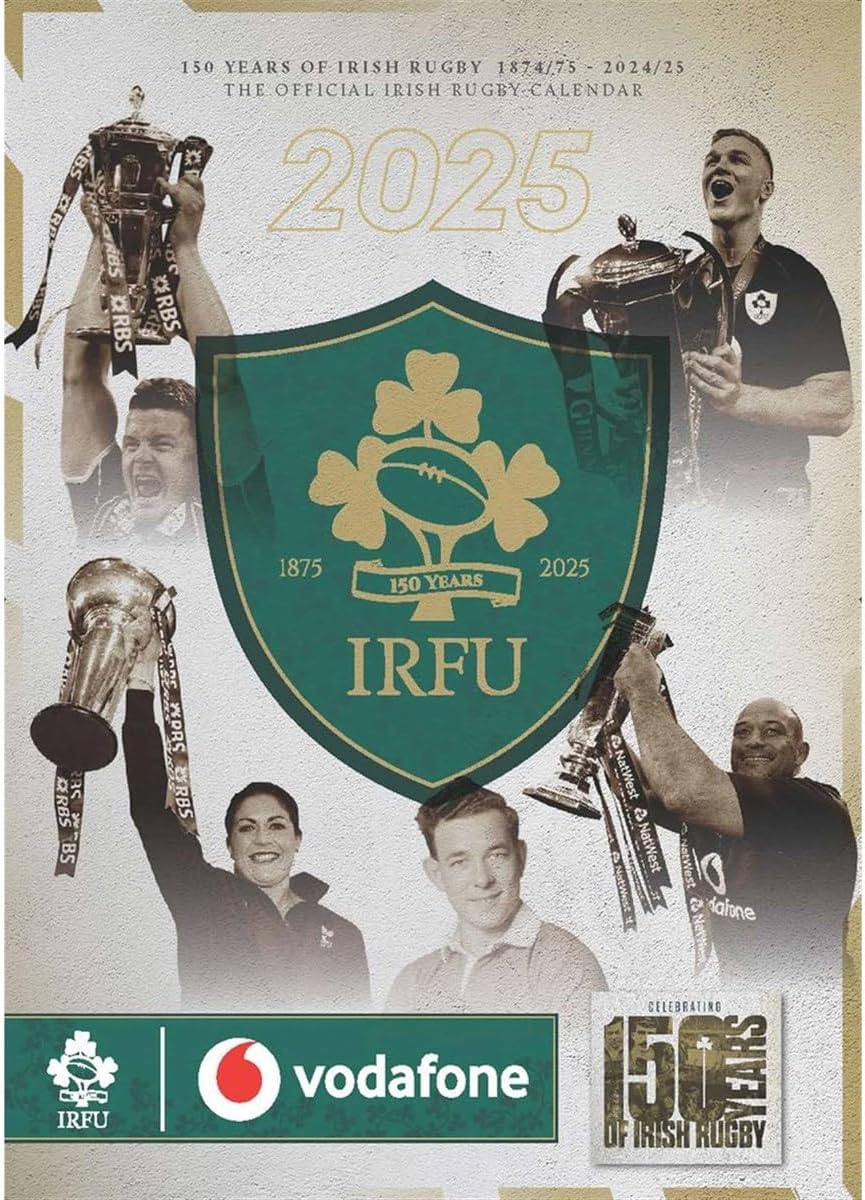 Irish Rugby Official 2025 A3 Calendar