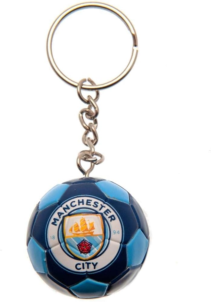 Man City Football Keyring
