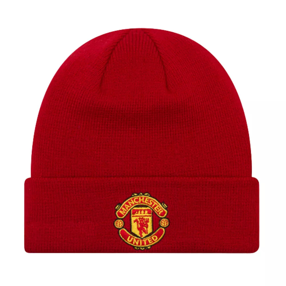 Man Utd New Era Turn Up Beanie (Red)