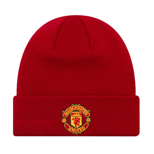 Man Utd New Era Turn Up Beanie (Red)