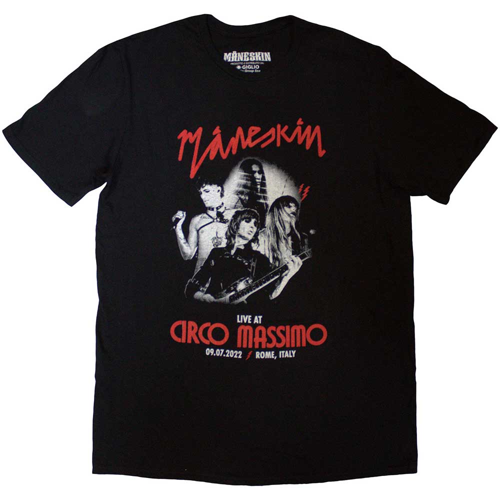 Maneskin T-Shirt Live At Circo Massimo 2022 Poster - Zhivago Gifts