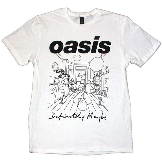 Oasis White Shirt Definitely Maybe Line Drawing