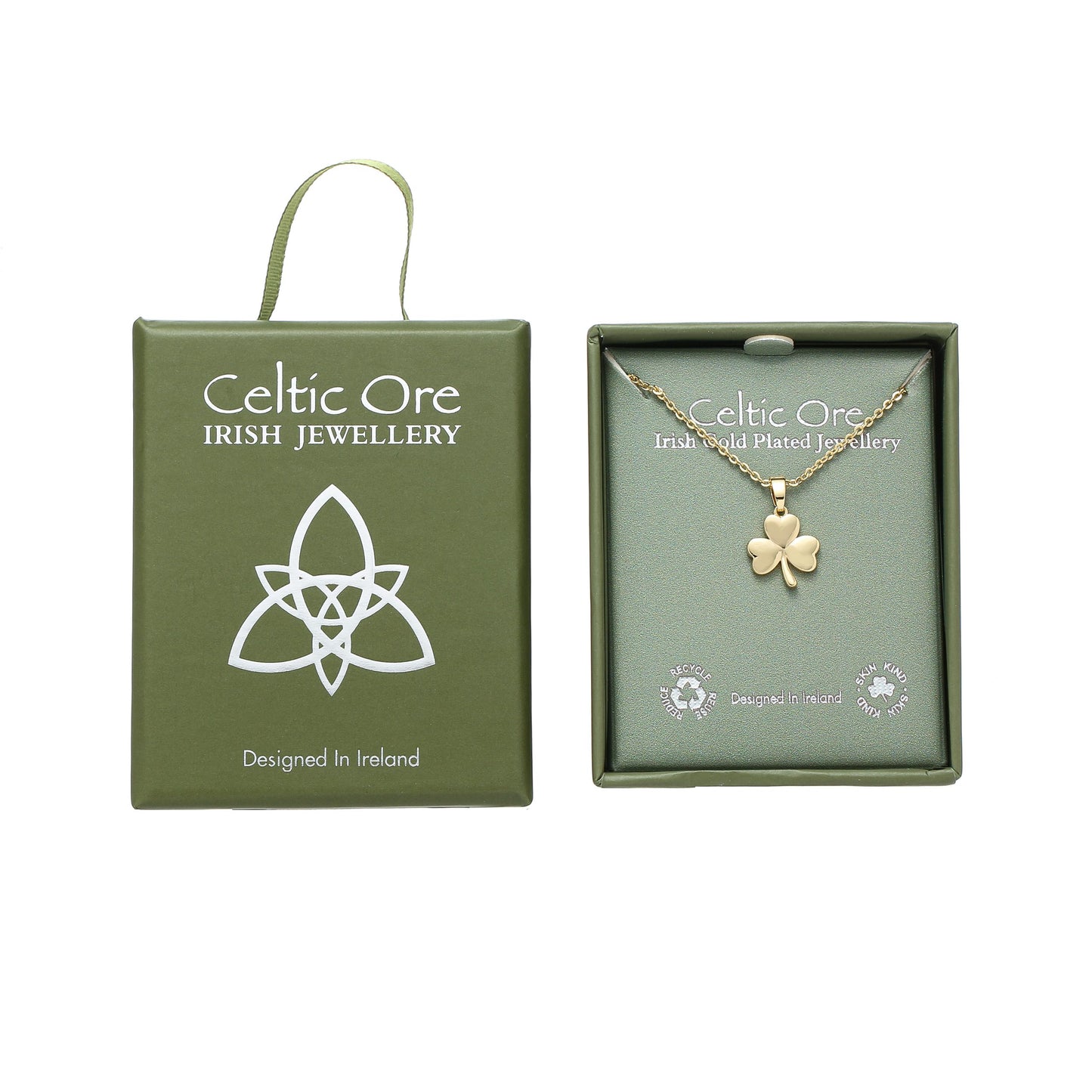 Shamrock Pendant: Gold - Zhivago Gifts