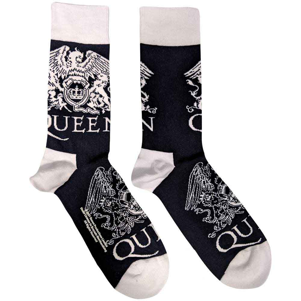 Queen Ankle Socks White Crests