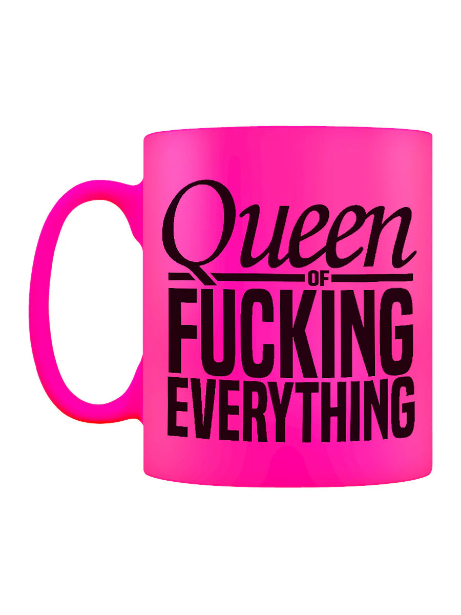 Queen Of F*cking Everything Pink Neon Mug