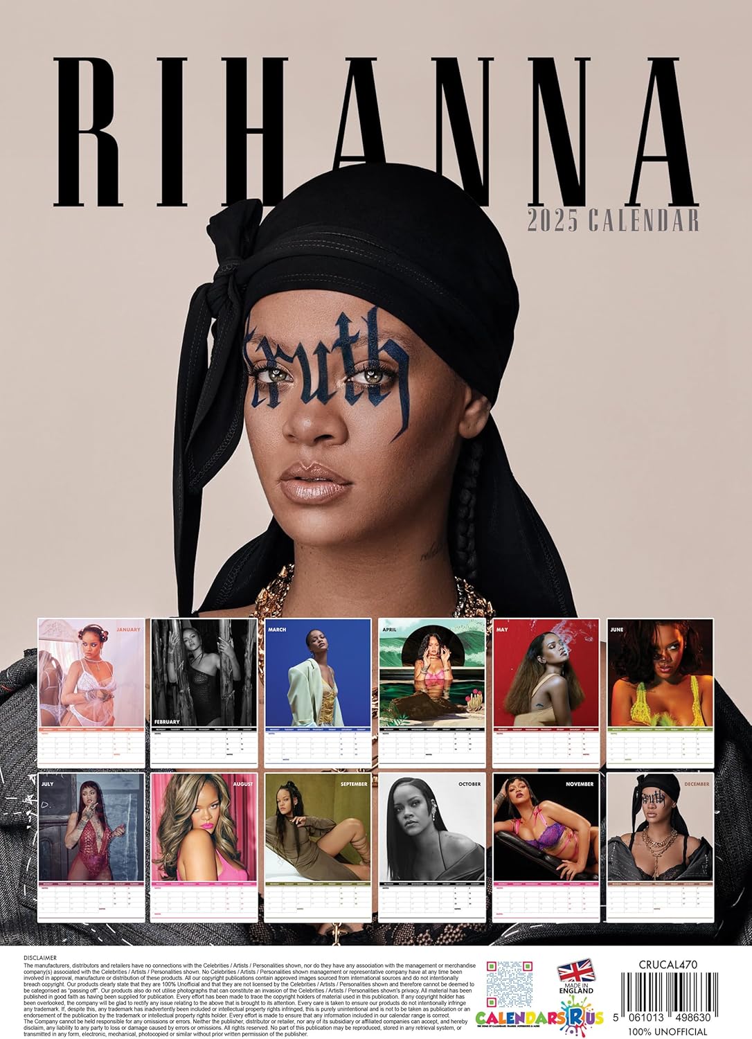 Calendrier 2025 de Rihanna