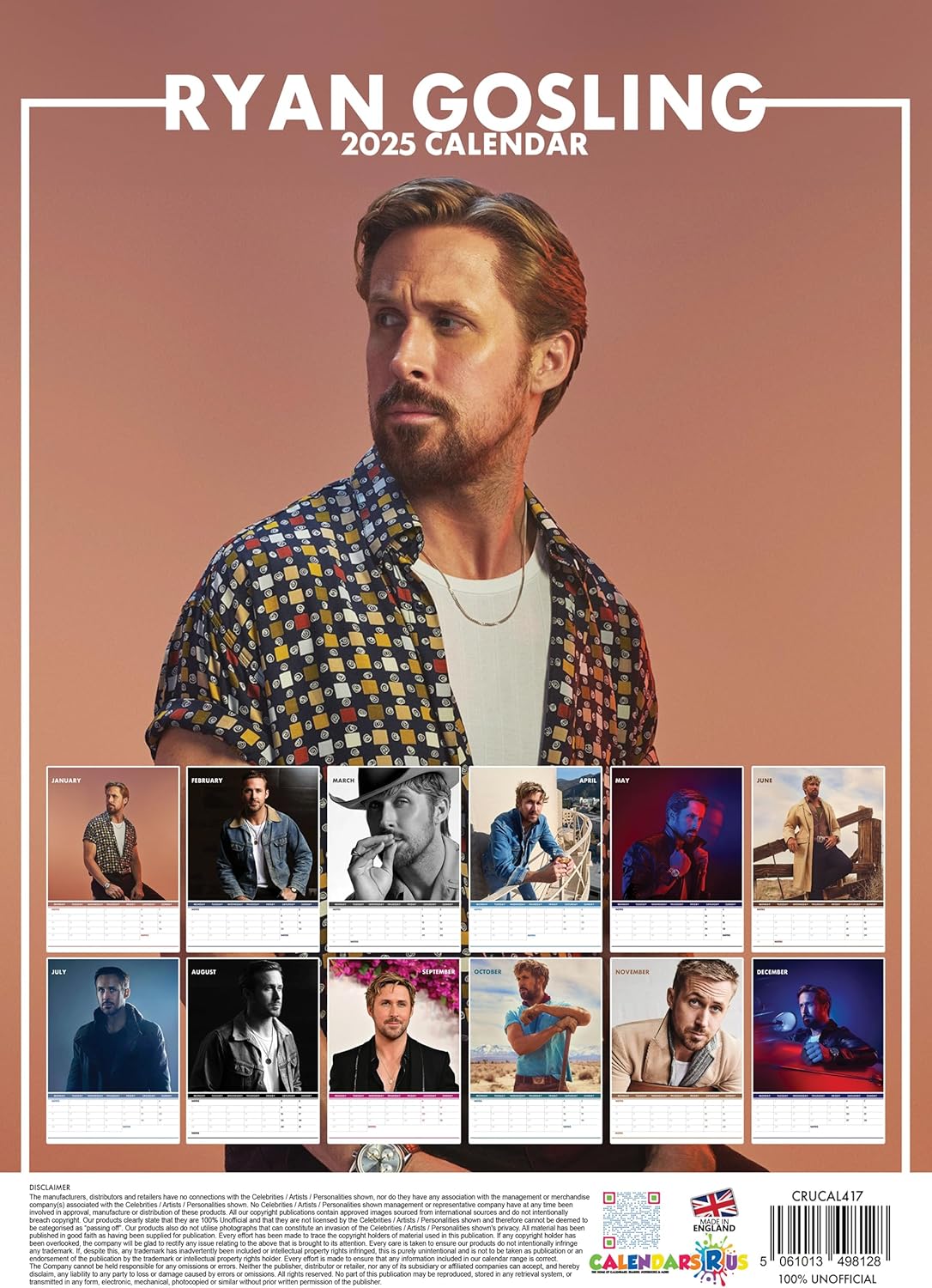 Ryan Gosling 2025 Calendar