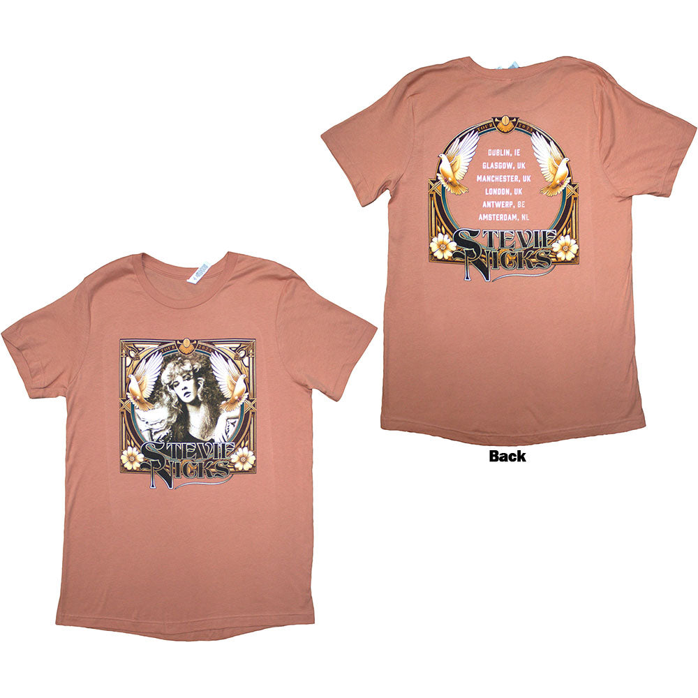 Stevie Nicks Ladies Shirt Tour '24 Retro Photo (Orange) - Ireland Vinyl