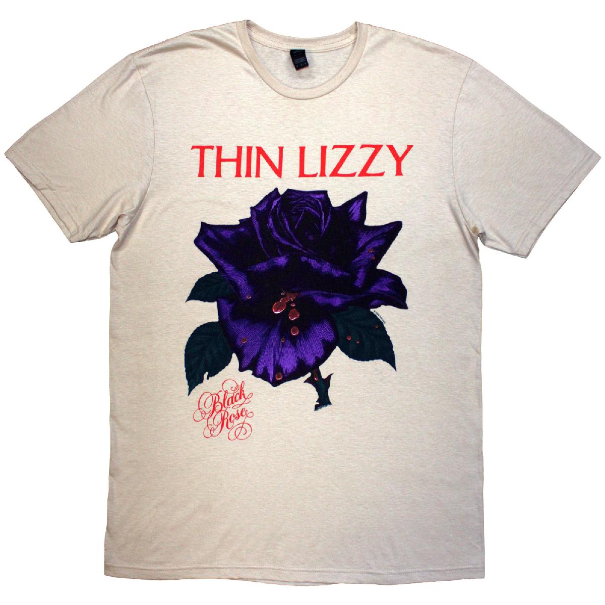 Thin Lizzy T-Shirt: Black Rose Tracklist (Back Print)