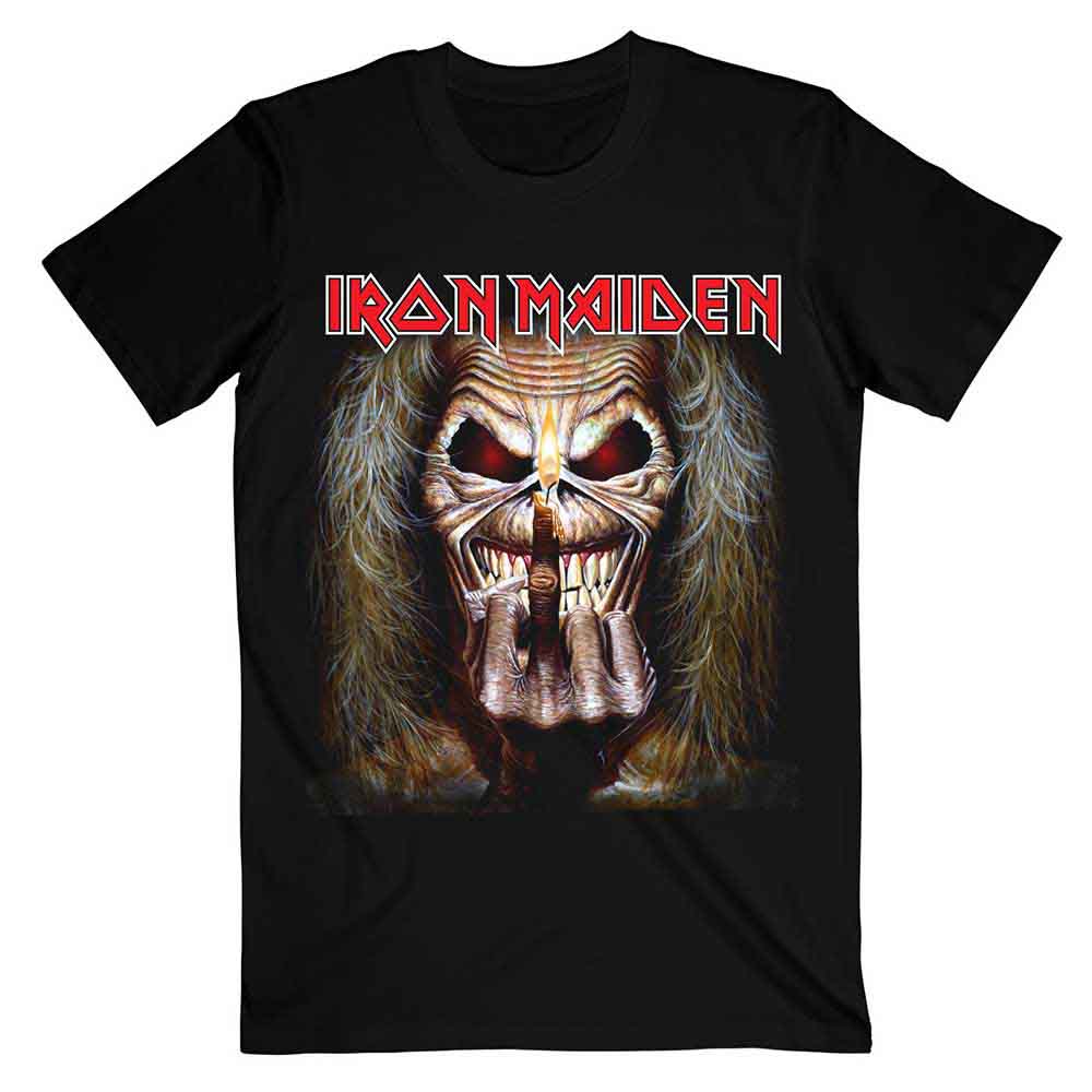 Iron Maiden T-Shirt Eddie Candle Finger - Zhivago Gifts
