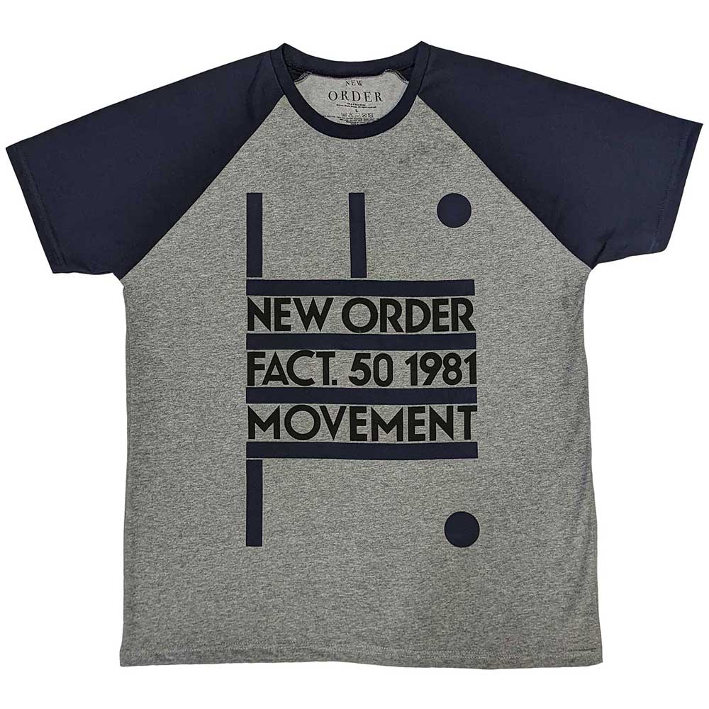 New Order Raglan T-Shirt Movement - Zhivago Gifts